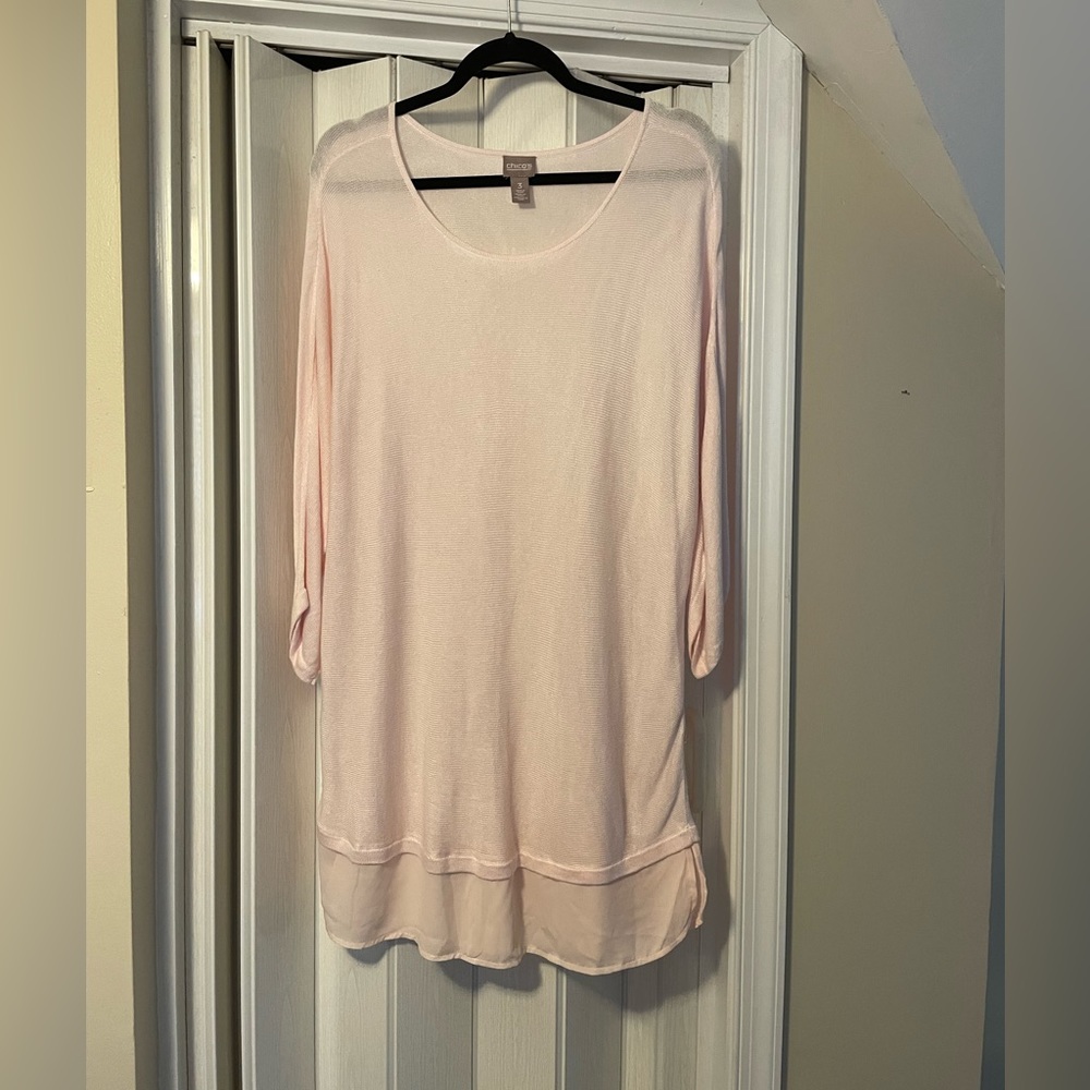 Chico’s Light Pink Lightweight Sweater Dress. Like New